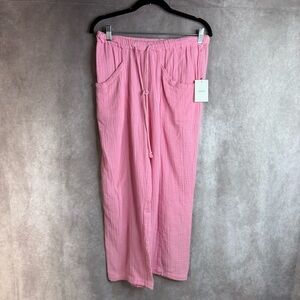 Xirena Chelsea Cotton Gauze Drawstring Pants In Cotton Candy Pink NWT Size S